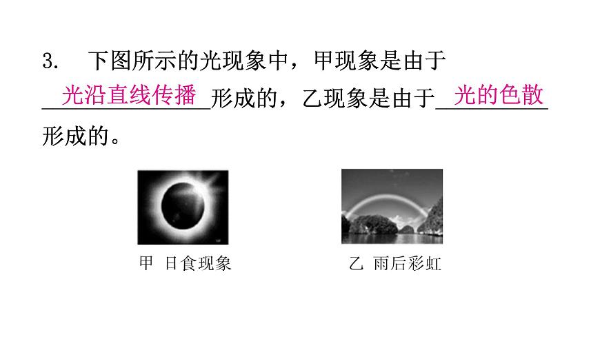 粵教滬科版八年級(jí)上冊(cè)物理第三章光和眼睛3-1光世界巡行分層作業(yè)課件第5頁(yè)