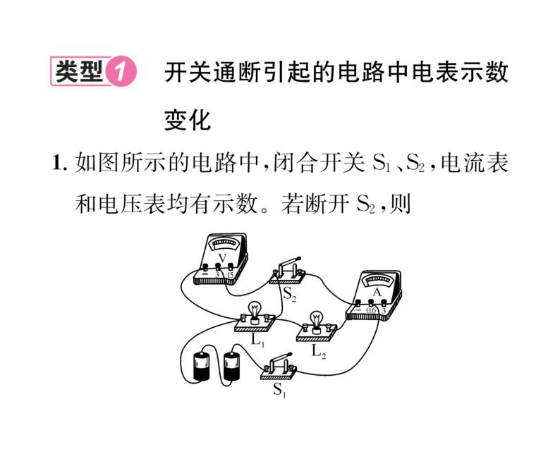 人教版九年级物理第17章小专题9 动态电路分析课时训练ppt02