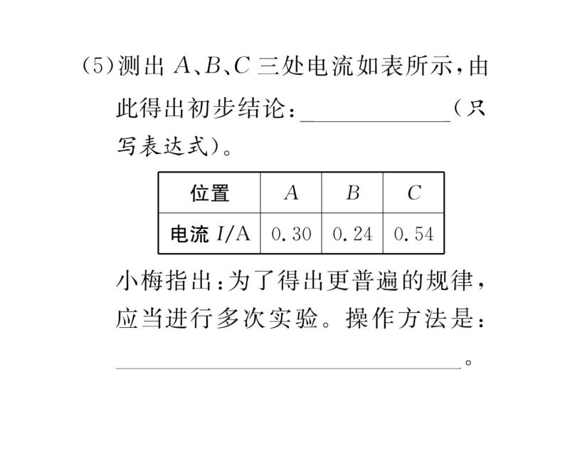 人教版九年级物理专项复习（8）电学探究性实验课时训练ppt06