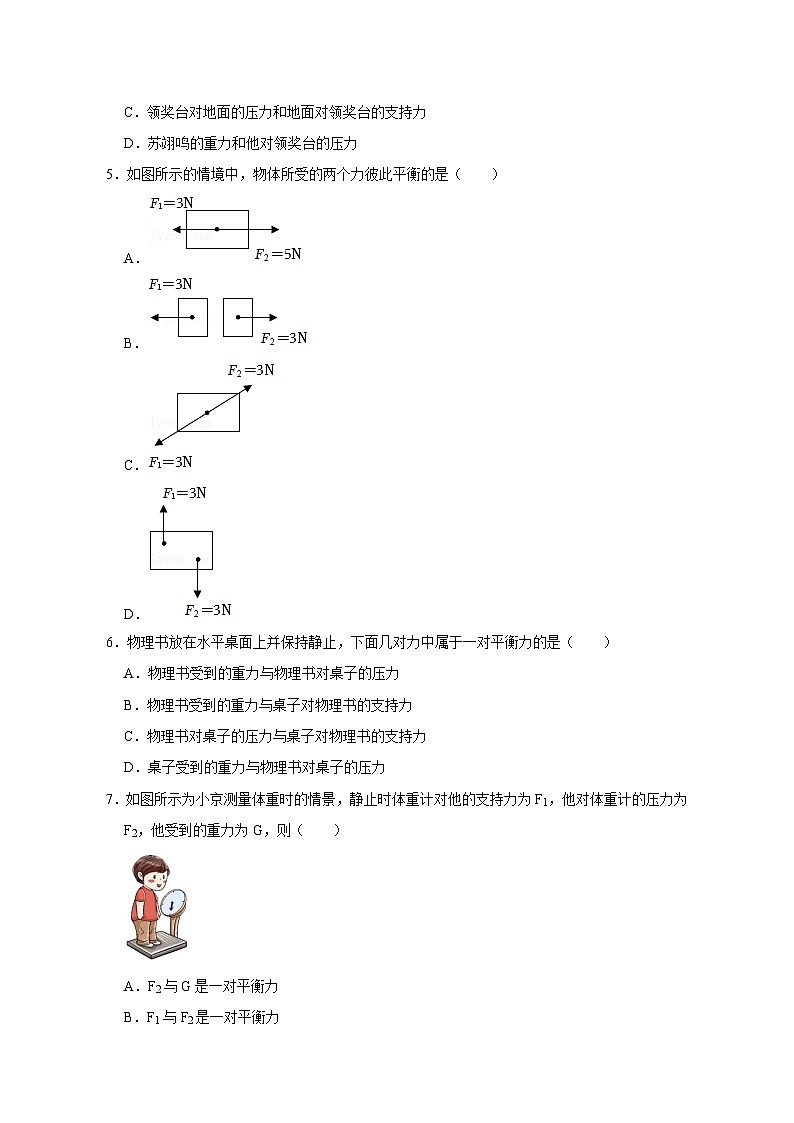 备考2024年中考物理重难点精讲精练:73-热点37 二力平衡(精练)02