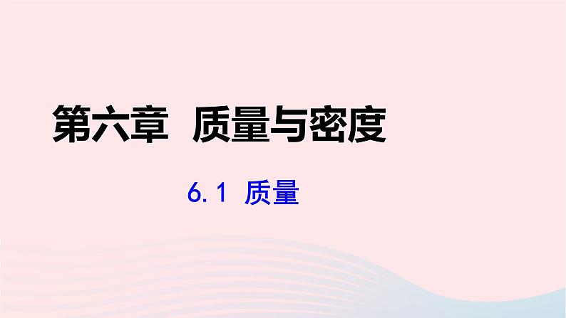 第六章质量与密度6.1质量课件(人教版八上物理)01