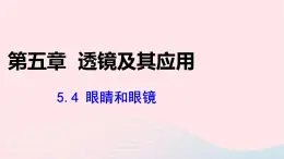 第五章透镜及其应用5.4眼睛和眼镜课件（人教版八上物理）