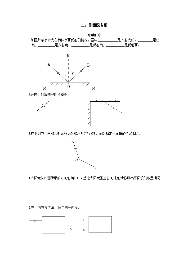 中考物理复习 作图题专题第1页