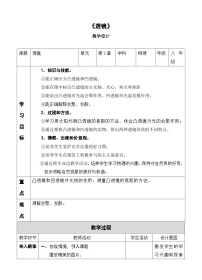初中物理人教版八年级上册第1节 透镜教案