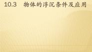 初中物理北师大版八年级下册六、物体的浮沉条件图文课件ppt