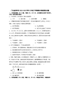 广东省深圳市2022-2023学年八年级下学期期末物理模拟试题