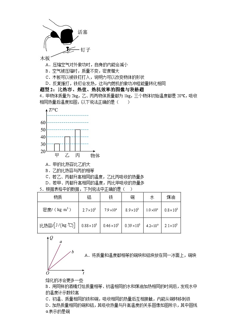 【期中单元测试卷】(沪科版)2023-2024学年九年级物理全一册 第十三章 内能与热机(B卷)(原卷版)第2页