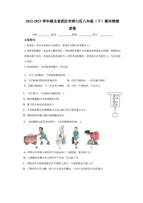湖北省武汉市硚口区2022-2023学年八年级下学期期末考试物理试卷（含答案解析）