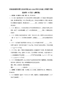 河南省南阳市第九完全学校2023-2024学年九年级上学期月考物理试卷（9月份）