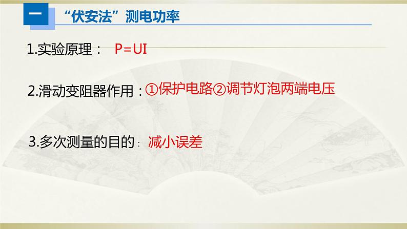人教版初中物理一轮复习课件——电学实验(二)&家庭电路故障第2页