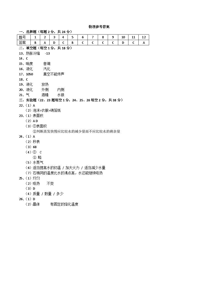 物理参考答案第1页