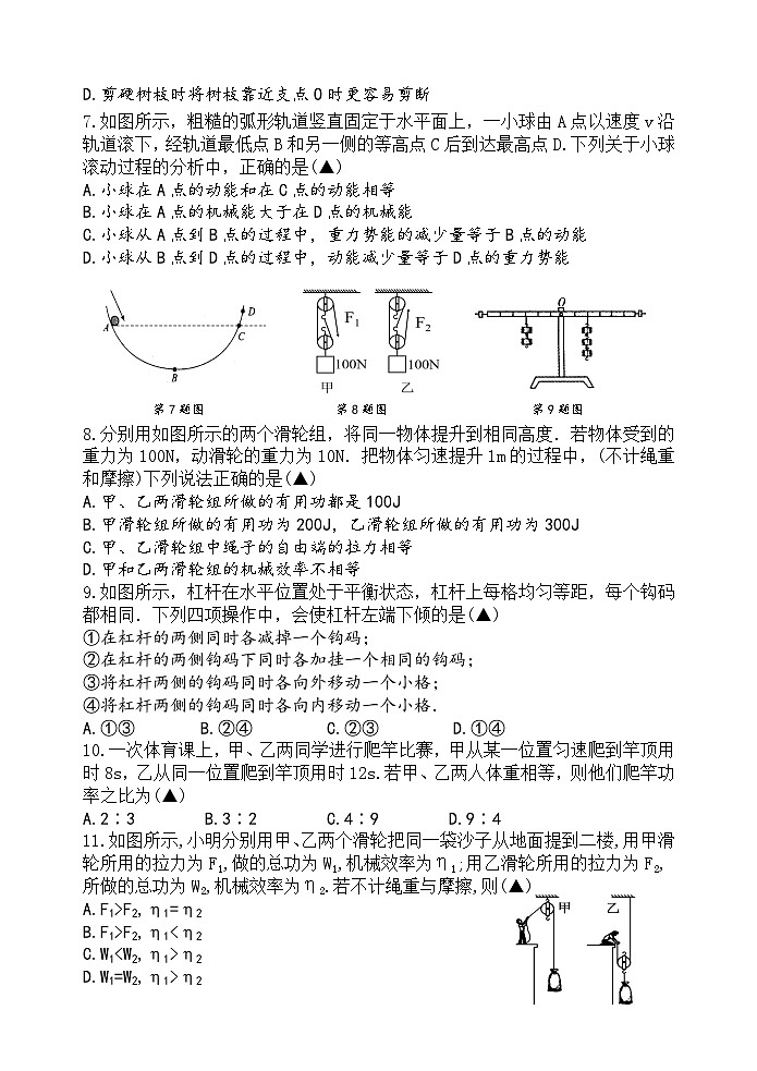 初三年级 物理素养体验第2页