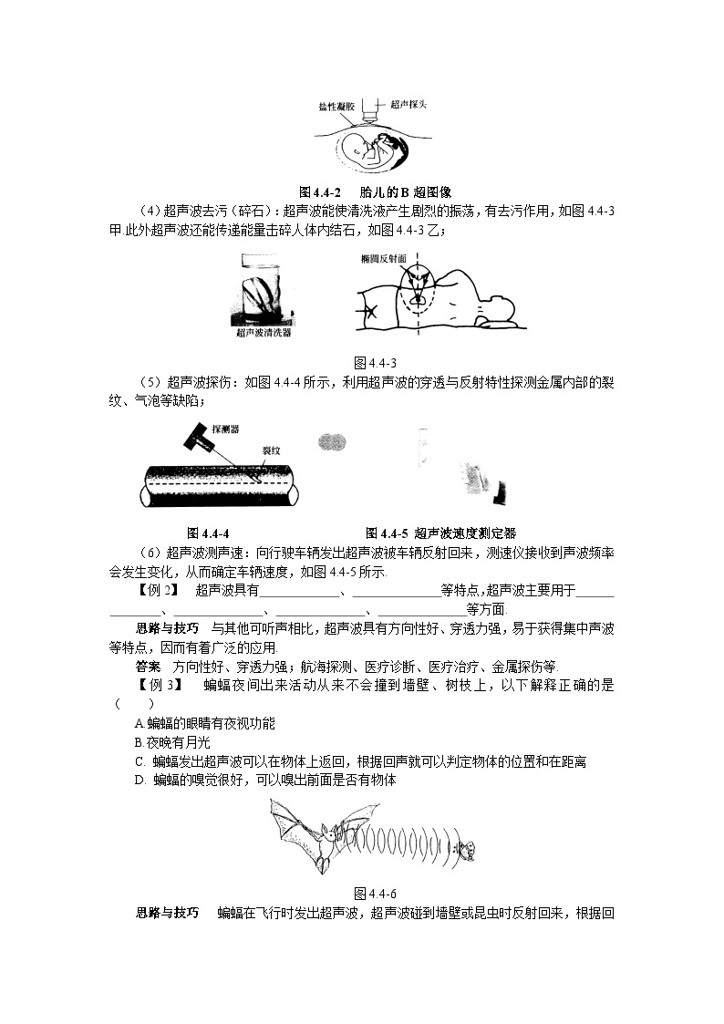 北师大版八年级物理上册超声波 学案02