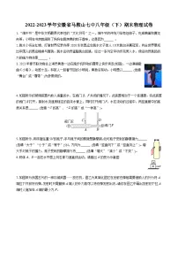 2022-2023学年安徽省马鞍山七中八年级（下）期末物理试卷（含答案解析）