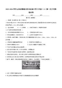 山东省聊城市阳谷实验中学2023-2024学年八年级上学期第一次月考物理试卷