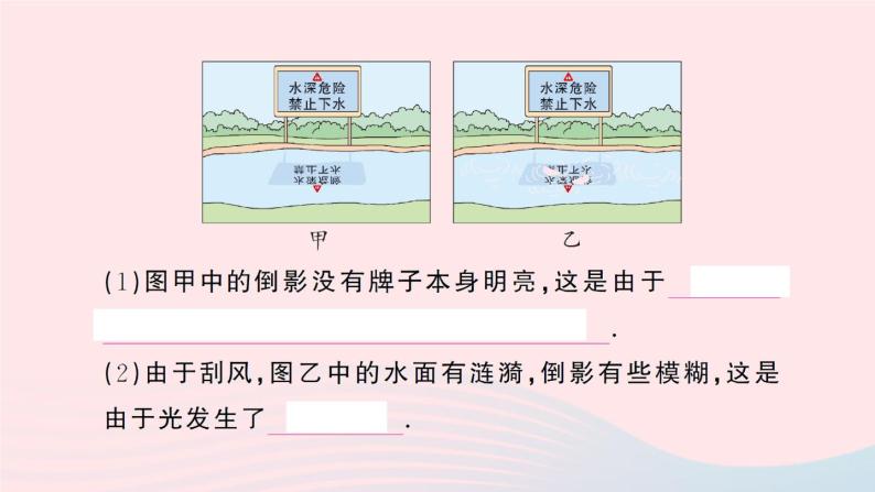 2023八年级物理上册第五章光现象第四节光的折射作业课件新版北师大版03