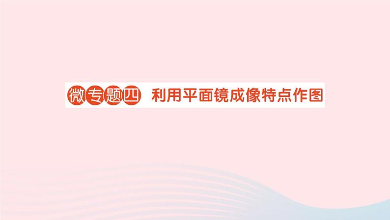 2023八年级物理上册第四章多彩的光微专题四利用平面镜成像特点作图作业课件新版沪科版01