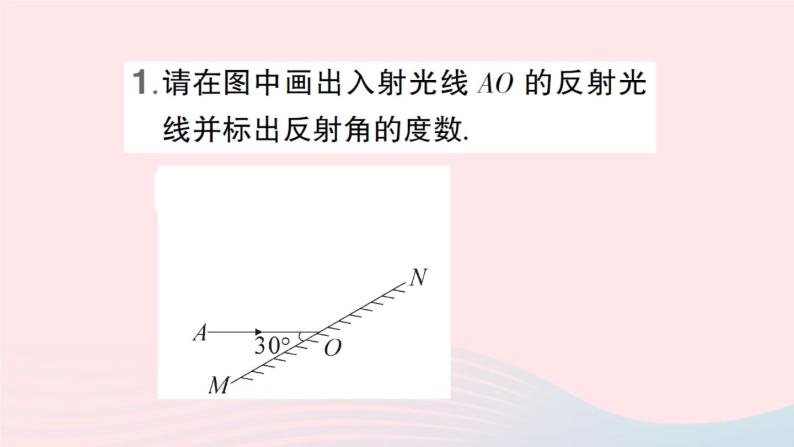 2023八年级物理上册第四章在光的世界里微专题三利用光的反射定律作图作业课件新版教科版02