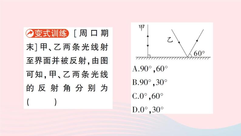 2023八年级物理上册第四章在光的世界里第2节光的反射定律作业课件新版教科版06