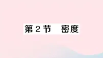 初中物理人教版八年级上册第2节 密度作业课件ppt