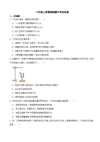 新疆2023年八年级上学期物理期中考试试卷(附答案）