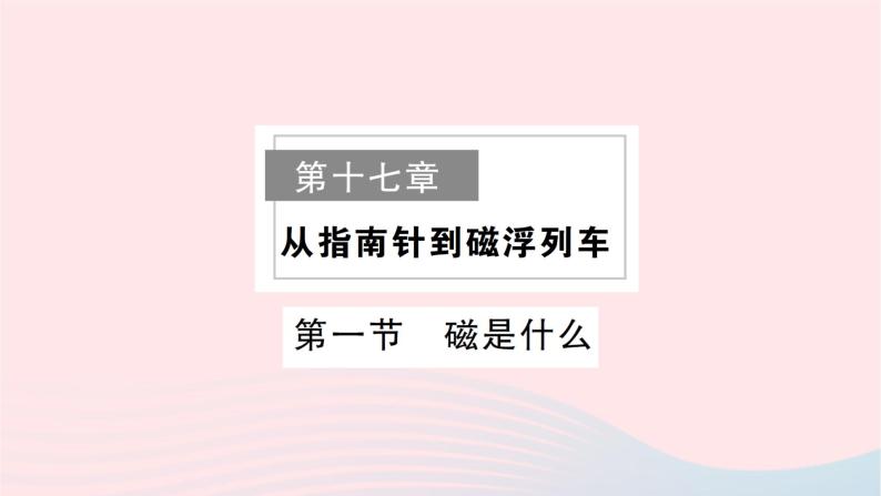 2023九年级物理全册第十七章从指南针到磁浮列车作业课件新版沪科版01