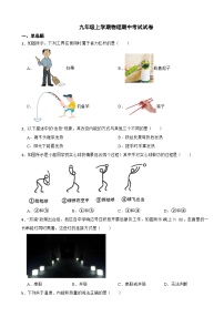 江苏省常州市2023年九年级上学期物理期中考试试卷(附答案）
