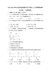 2023-2024学年山东省东营实验中学八年级（上）月考物理试卷（10月份）（五四学制）