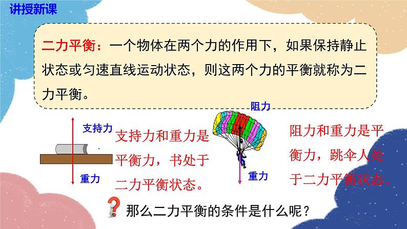 沪科版八年级物理全一册 第七章第三节 力的平衡课件第6页
