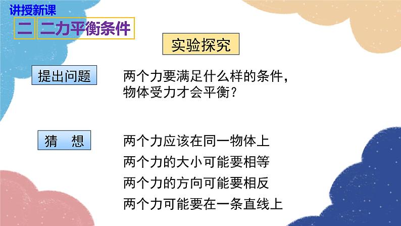 沪科版八年级物理全一册 第七章第三节 力的平衡课件第7页