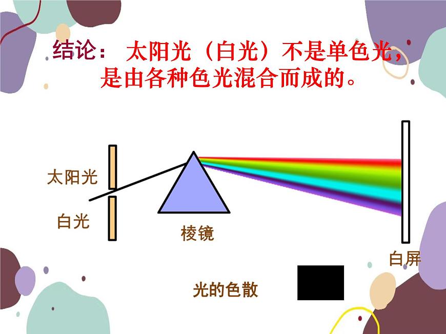 人教版物理八年級上冊4.5光的色散課件第5頁