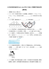 江西省宜春市高安市2023-2024學(xué)年八年級上學(xué)期期中物理試卷