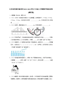 江西省宜春市高安市2023-2024学年八年级上学期期中物理试卷