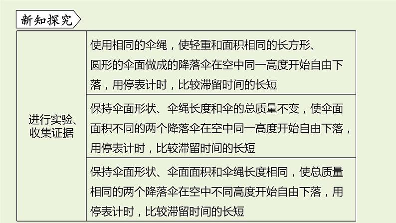 教科版八年级物理上册课件 1.3活动:降落伞比赛06
