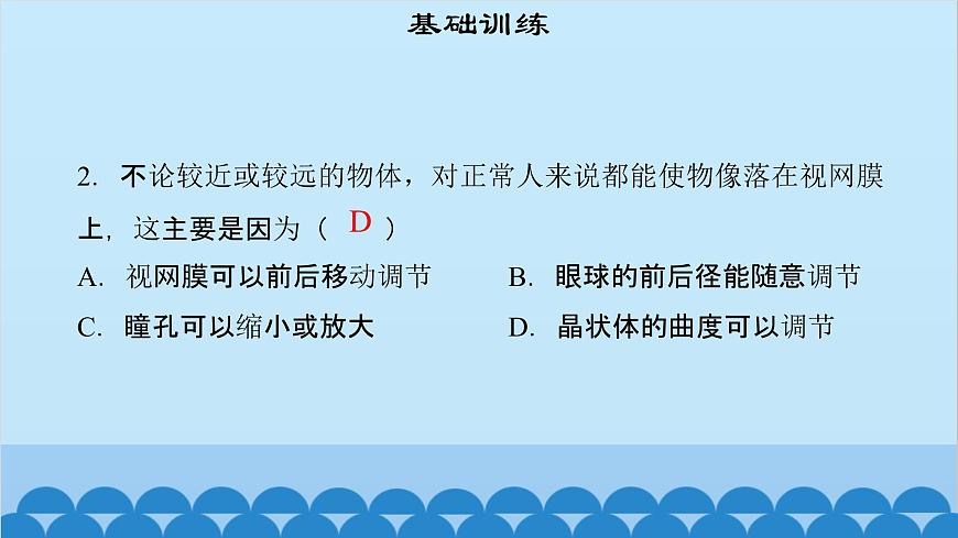 粵滬版物理八年級上冊第三章 課題31 眼睛與光學(xué)儀器課件第4頁