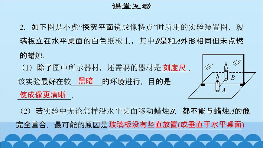 粵滬版物理八年級(jí)上冊(cè)第三章 課題19 探究平面鏡成像特點(diǎn)（1）課件第8頁
