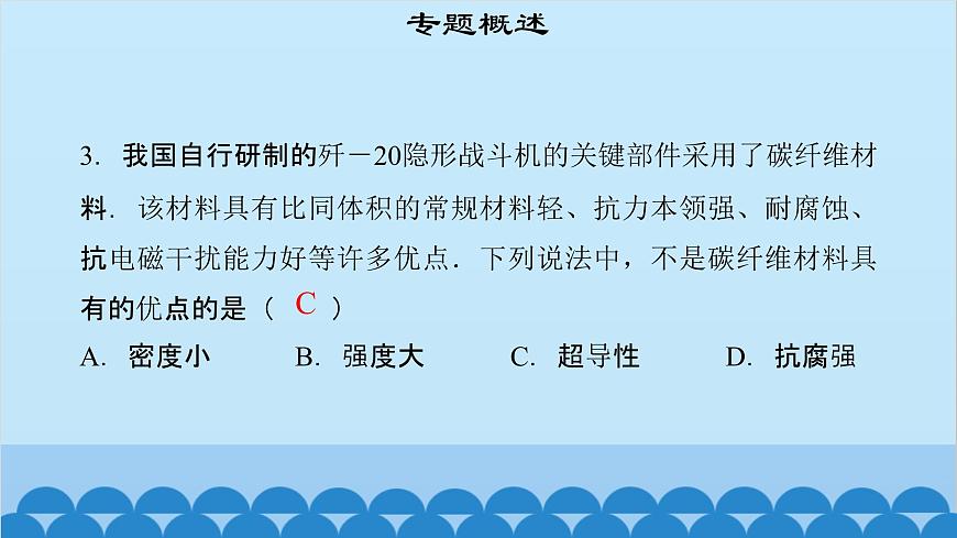 粵滬版物理八年級上冊第五章 課題56 專題17—物質(zhì)屬性與新材料課件第6頁