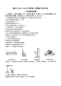河北省唐山市遵化市2023-2024学年八年级上学期11月期中物理试题