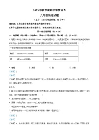 江苏省泰州市姜堰区2023-2024学年八年级上学期11月期中物理试题（解析版）