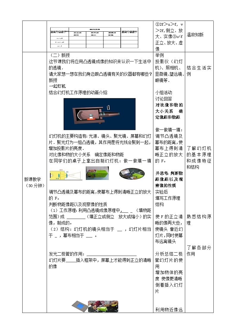 北师大版物理八年级下册 6.3 生活中的透镜 教案02
