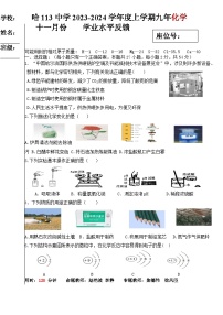 2023-2024学年黑龙江省哈尔滨市113中学九年级上期中综合测试和物理答案