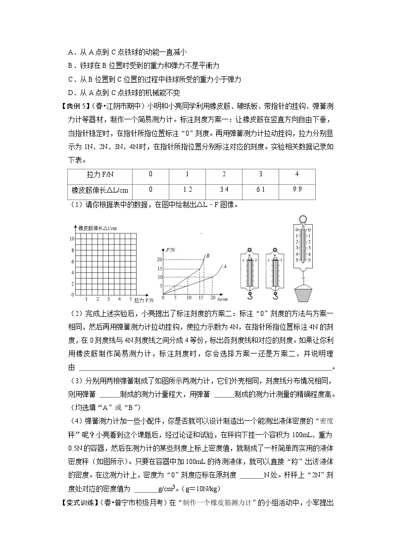 人教版八年级物理下册 专题01  三种力的现象及辨析（原卷版）03