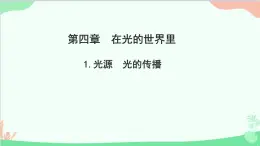 教科版物理八年级上册 第四章 在光的世界里 1.光源 光的传播课件