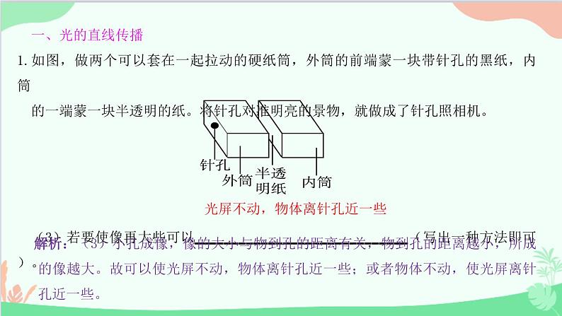 教科版物理八年级上册 第四章 在光的世界里 专题5 光学实验课件第4页