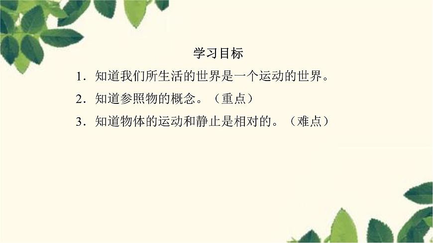 滬教版物理八年級(jí)上冊(cè) 第二章  運(yùn)動(dòng)的世界1.第一節(jié)  動(dòng)與靜 課件第3頁(yè)