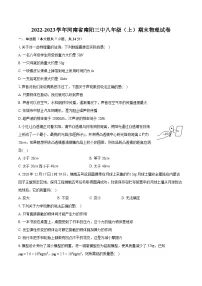2022-2023学年河南省南阳三中八年级(上)期末物理试卷(含答案解析)