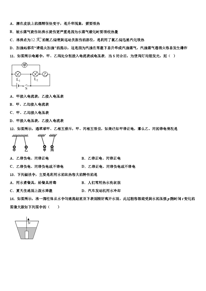 2023年内蒙古中学物理九上期末学业质量监测试题第3页