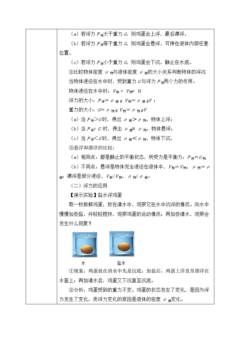 【核心素养】人教版八年级下册+第十章 +第3节《物体的浮沉条件及应用》课件+教案+分层练习03