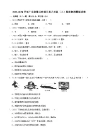 广东省肇庆市封开县2023-2024学年八年级上学期期末物理模拟试卷