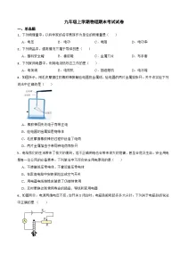 北京市昌平区2023年九年级上学期物理期末考试试卷附答案